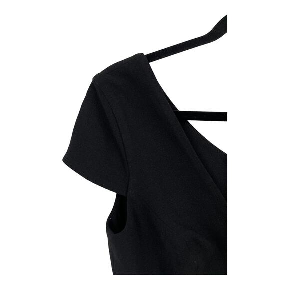 Dress the Population dress Corey Chiffon Fit & flare cocktail black Small S - Picture 3 of 5